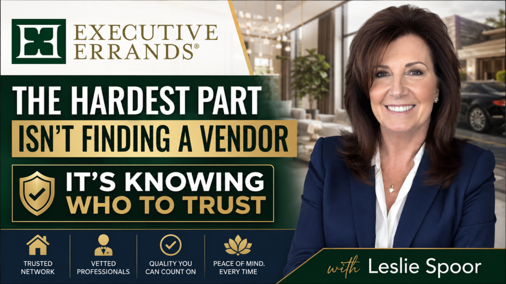 Finding a contractor is easy. Knowing who to trust is harder. Learn how Executive Errands® connects homeowners with vetted, trusted home service vendors.