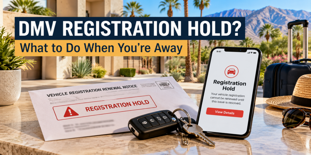 Coachella Valley DMV Registration Hold Help